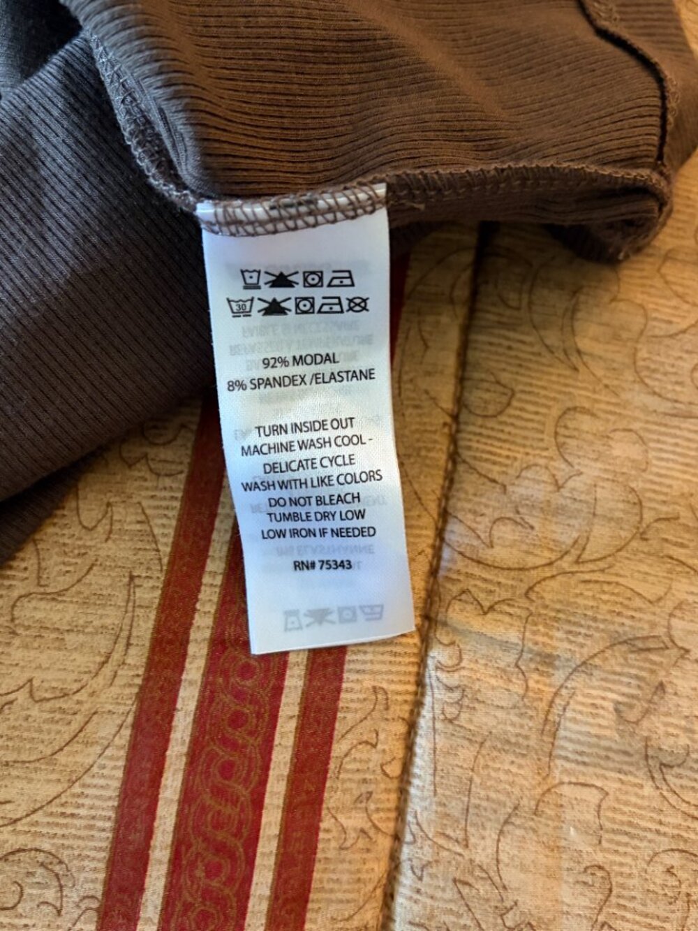 Rachel Zoe Ribbed Fitted Tank Top Mocha Brown Size Medium - Picture 4 of 7